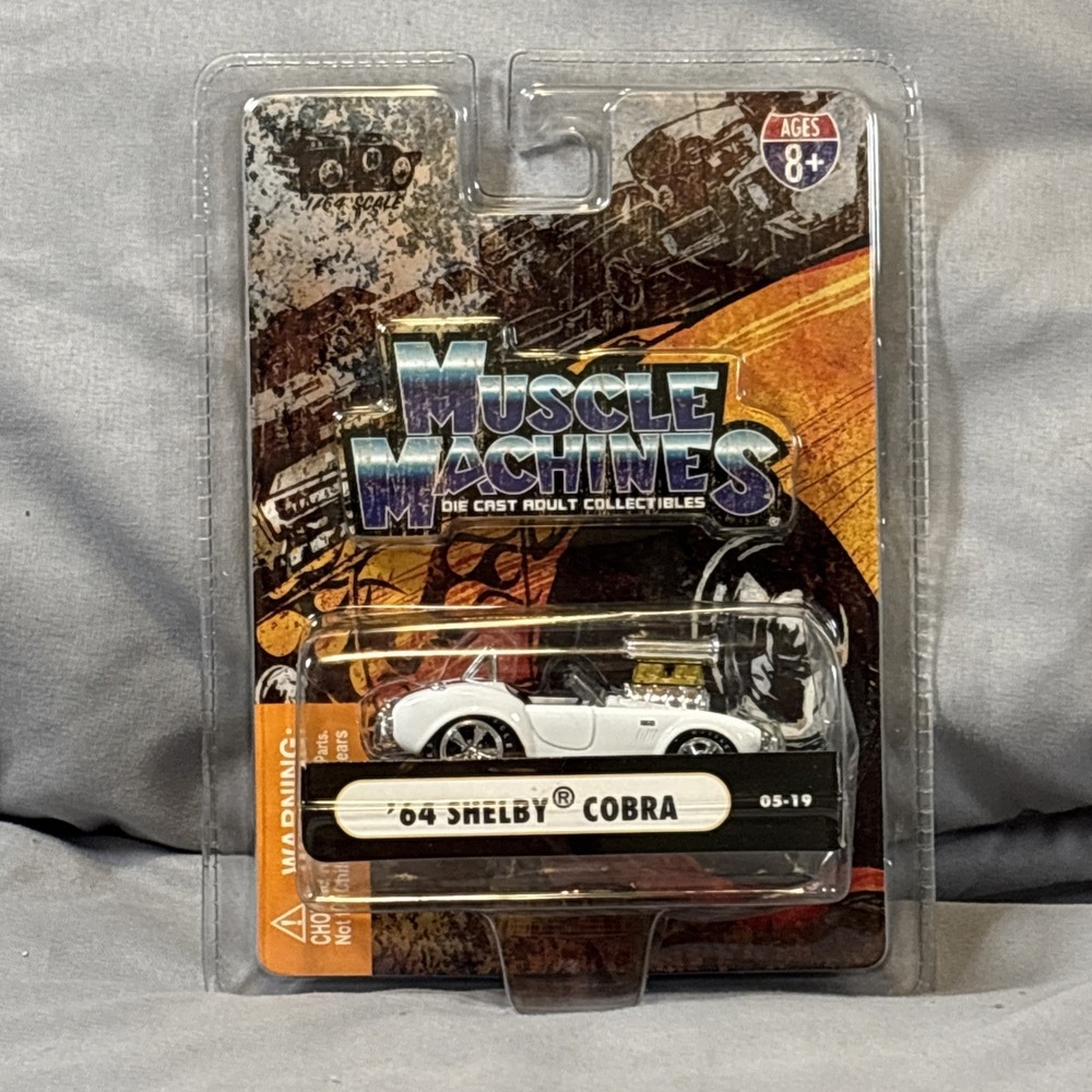 Muscle Machines White '64 Shelby Cobra 05-19, 1:64 Die Cast Collectible NIP